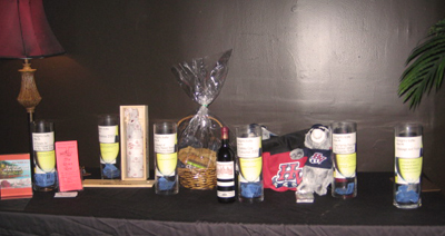 A selection of raffle prizes.