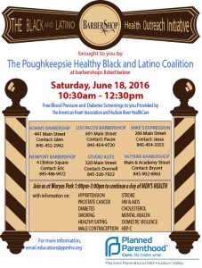 Black and Latino Barber Shop Health Outreach event 6/18/16