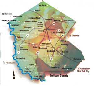 A map of Sullivan County