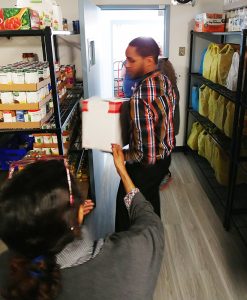 unpacking food drive