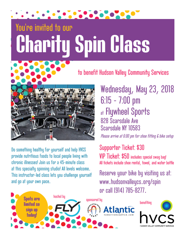 Charity Spin Class, sponsored by Atlantic