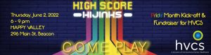 High Score Hijinks ad for June 2nd event